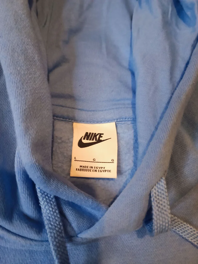 Nike pullover hoodie size L in very good condition light blue color – photo 3